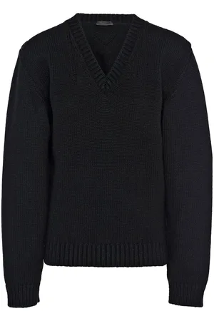 Prada V-neck Shetland wool jumper