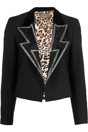 Philipp Plein Rhinestone cropped blazer