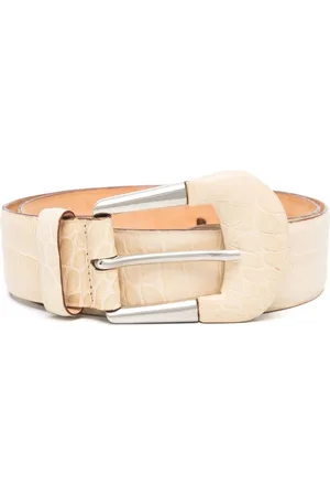 Giorgio Armani 2000s snakeskin-effect buckled belt