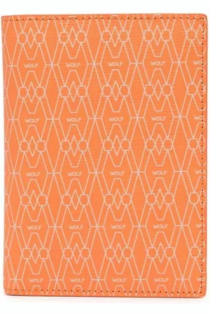 Wolf Logo print bi-fold card wallet