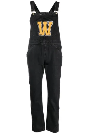 WASHINGTON DEE CEE Logo-print denim dungarees