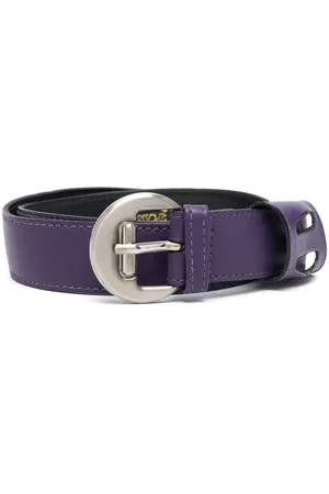 VERSACE 1970s leather buckle belt