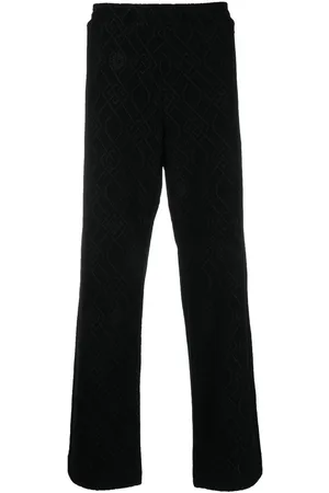 KOCHÉ Monogram jacquard straight-leg trousers