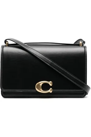 Coach Logo-plaque leather shoulder bag