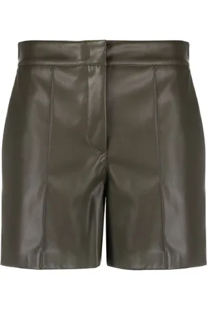 BLANCA High-waisted faux leather shorts