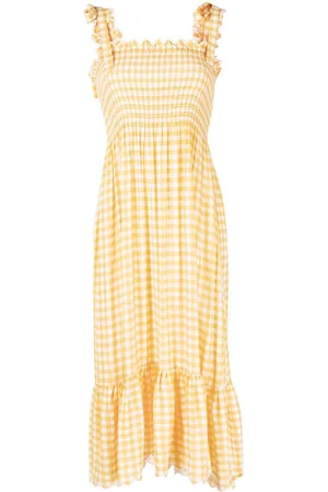 Ephemera Bow-detail gingham dress
