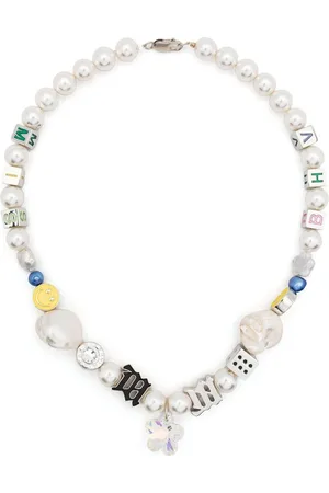 MISBHV Pearl logo-charm detail necklace