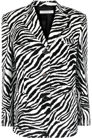 Alessandra Rich Zebra-print single-breasted blazer