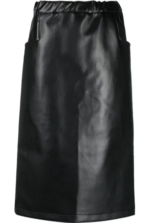Comme des Garçons High-waisted faux leather skirt