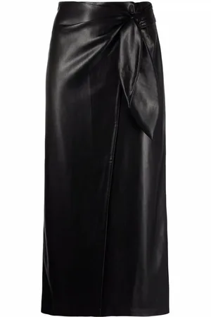 Nanushka Vegan-leather wrap skirt