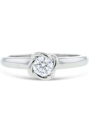 Fred Pre-owned platinum Fleur Céleste solitaire diamond ring