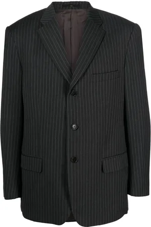 VALENTINO GARAVANI 2000s pinstriped notch lapels blazer