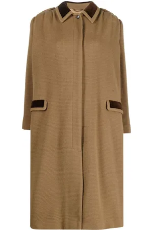 VALENTINO GARAVANI 1980s gathered shoulders military coat