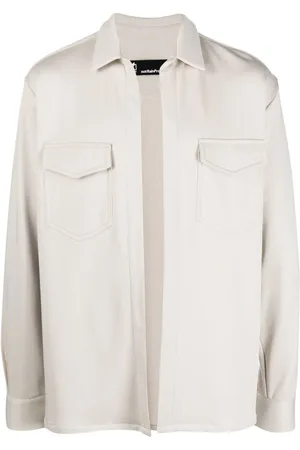 Styland X notRainProof open-front cotton shirt jacket