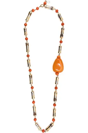 Givenchy 1970s beaded chain necklace