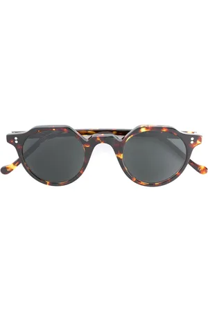 LESCA Tortoiseshell round frame sunglasses