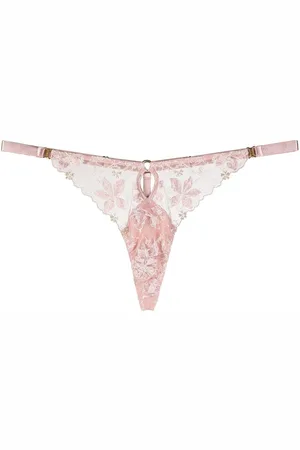 BORDELLE Vita floral-embroidered thong