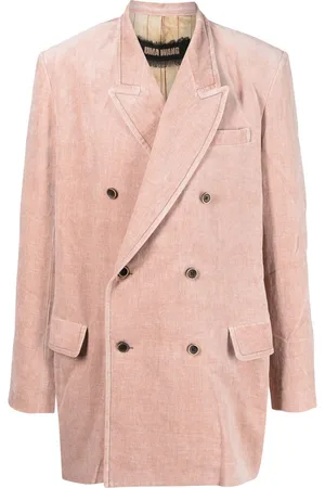 UMA WANG Double-breasted velvet blazer