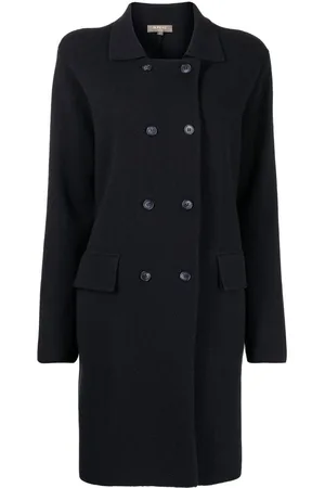 N.PEAL Organic-cashmere double-breasted coat