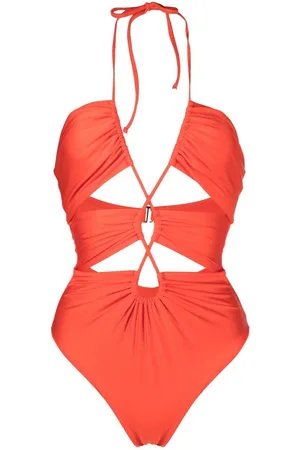 Noire Swimwear Cut-out plunging V-neck swimsuit