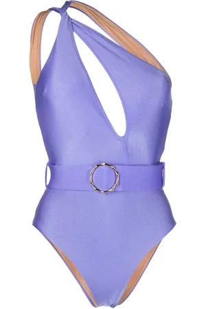 Noire Swimwear Cut-out belted-waist swimsuit