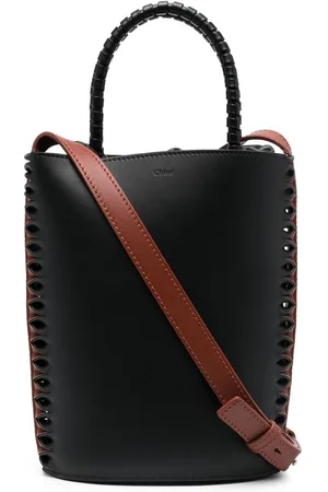 Chloé Colour-block leather bucket-bag
