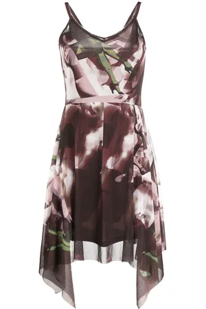 Jean Paul Gaultier 1990s abstract-print asymmetric dress