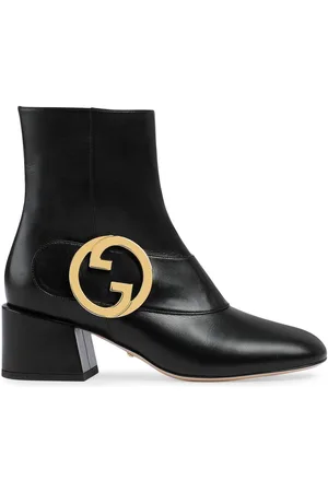 Gucci Blondie logo-plaque ankle boots