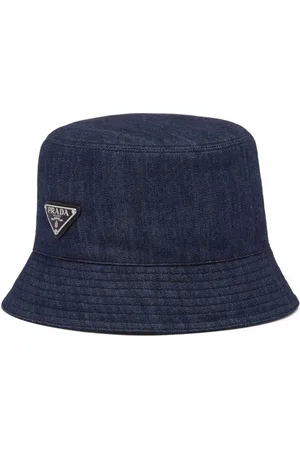 Prada Triangle-logo denim bucket hat