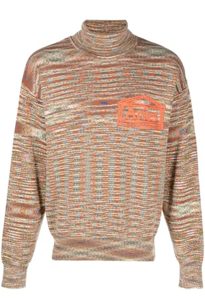 ARIES Space Dye roll-neck jumper