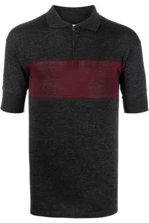 Maison Margiela Two-tone zip-up polo shirt