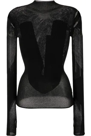 DION LEE Cut-out detail long-sleeved top