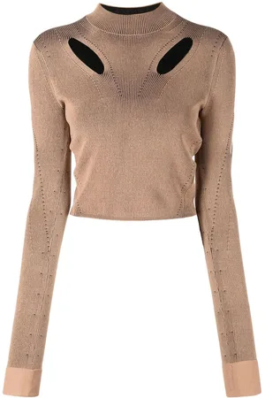 DION LEE Cut-out cropped sweater