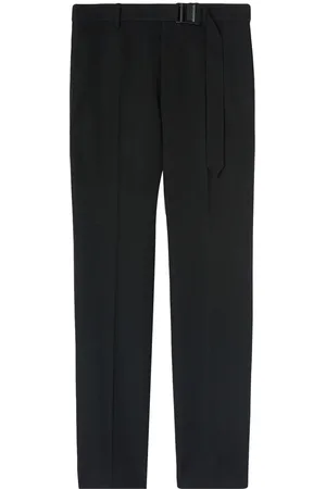 OFF-WHITE Belted slim-fit trousers