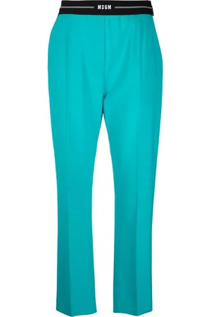 Msgm Logo-waist slim tailored trousers