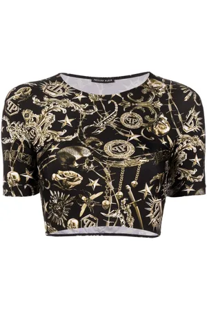 Philipp Plein Graphic-print cropped T-shirt