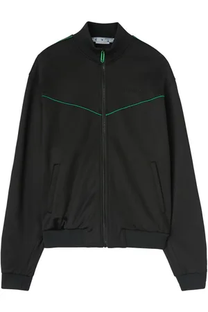 OFF-WHITE Logo-embroidered zip-up jacket