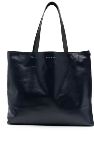 Marni Logo-print leather tote bag