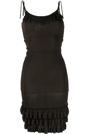 Dior 1990s ruffle-detailed fitted dress
