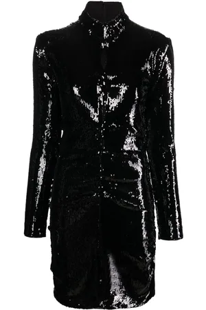 Isabel Marant Long-sleeve sequin-embellished dress
