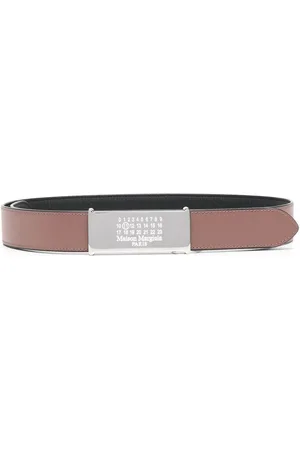 Maison Margiela Engraved-logo leather belt