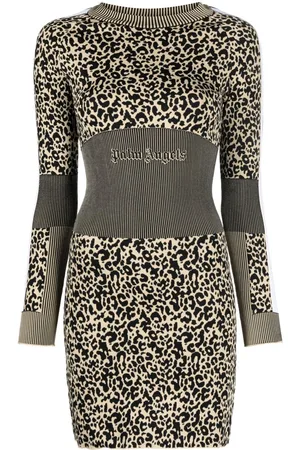 Palm Angels Long-sleeve knitted dress