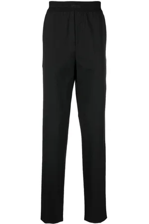 Msgm Logo-waistband straight-leg trousers