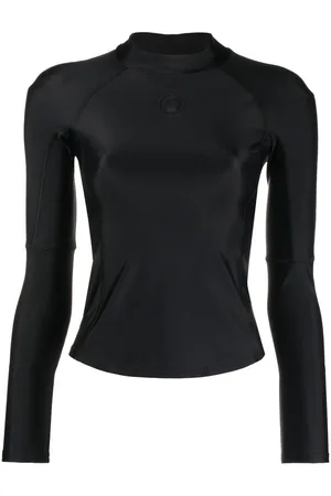 Marine Serre Logo-embossed stretch top
