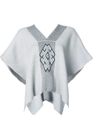 Voz V-neck draped sleeved top