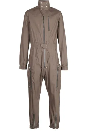 Rick Owens Muži Overaly dlouhé - Zip-up tapered jumpsuit