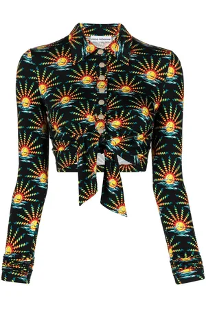 Paco rabanne Cropped tied blouse