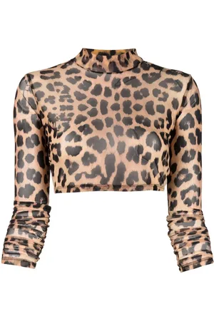 Philipp Plein Leopard-print cropped top