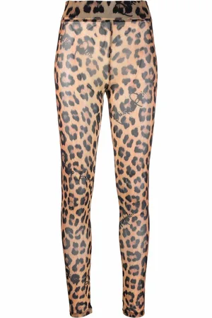 Philipp Plein Leopard-print semi-sheer leggings