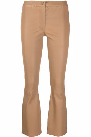 arma leder Flared leather trousers